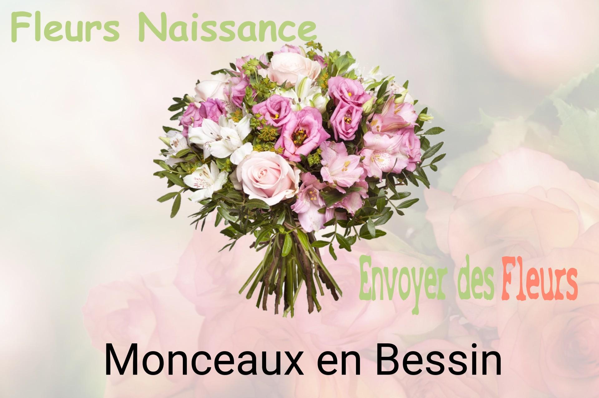 Bouquet de fleurs de naissance livré à Monceaux-en-Bessin
