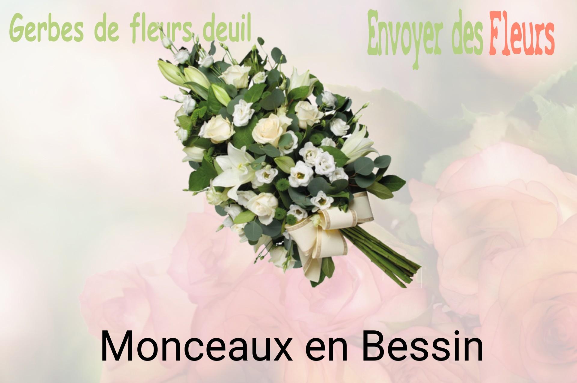 Gerbe de fleurs de deuil livrée à Monceaux-en-Bessin